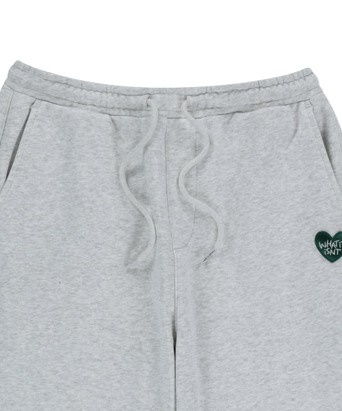 Heart Wappen Wide Pants Light Gray