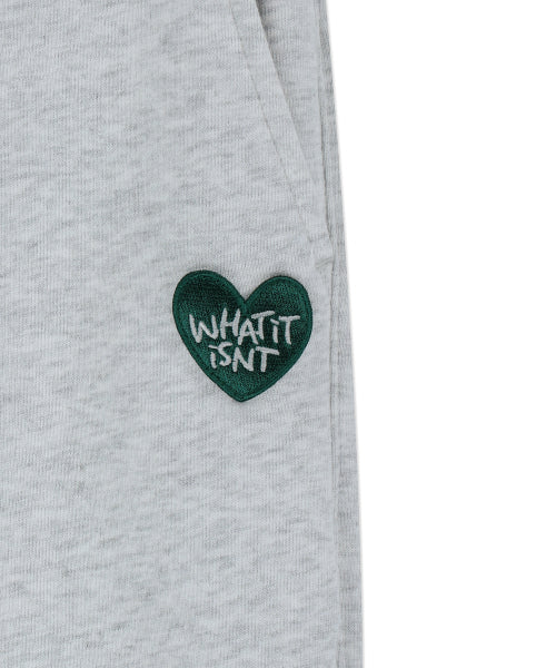 Heart Wappen Wide Pants Light Gray