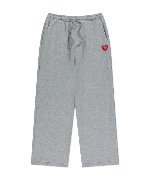 Heart Wappen Wide Pants Gray