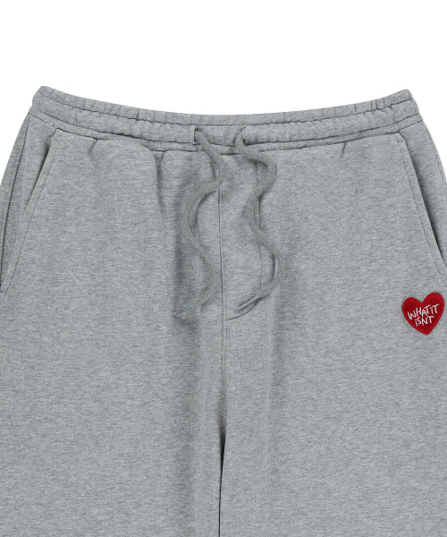 Heart Wappen Wide Pants Gray