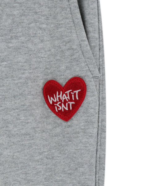 Heart Wappen Wide Pants Gray