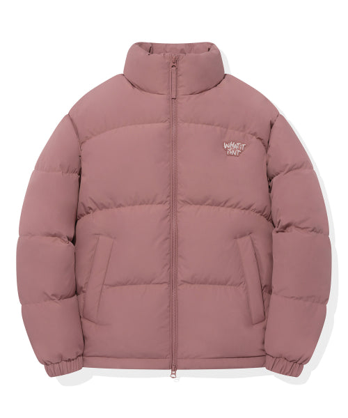 Logo Duck Down Puffin Short Puffer Pink