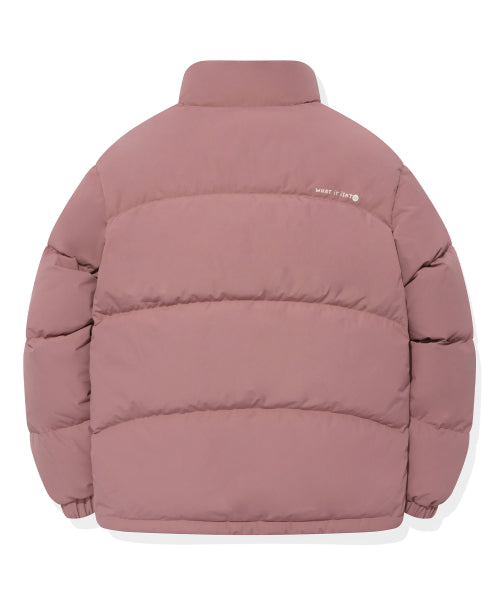 Logo Duck Down Puffin Short Puffer Pink