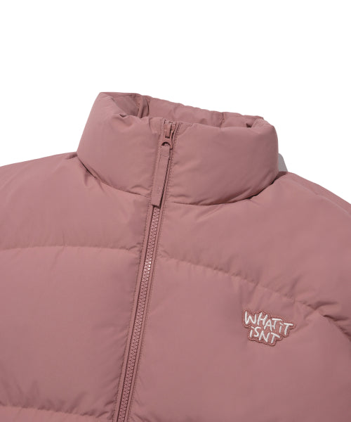 Logo Duck Down Puffin Short Puffer Pink