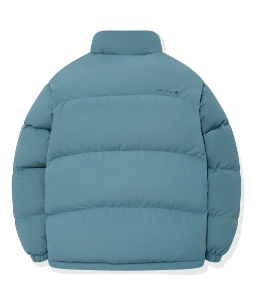 Logo Duck Down Puffin Short Puffer Blue