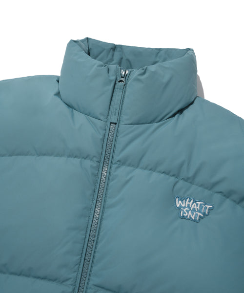 Logo Duck Down Puffin Short Puffer Blue