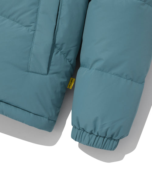 Logo Duck Down Puffin Short Puffer Blue