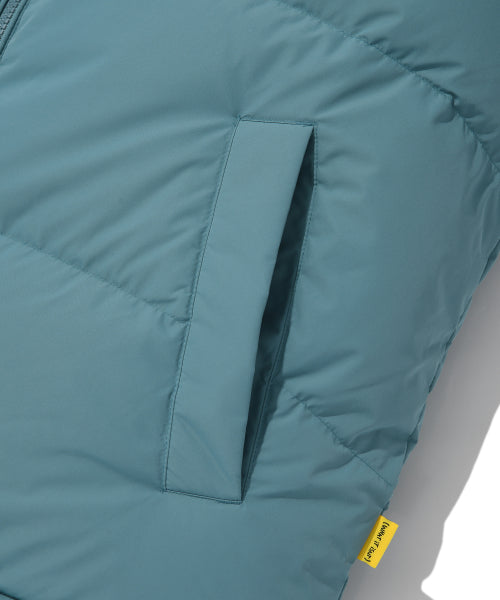 Logo Duck Down Puffin Short Puffer Blue