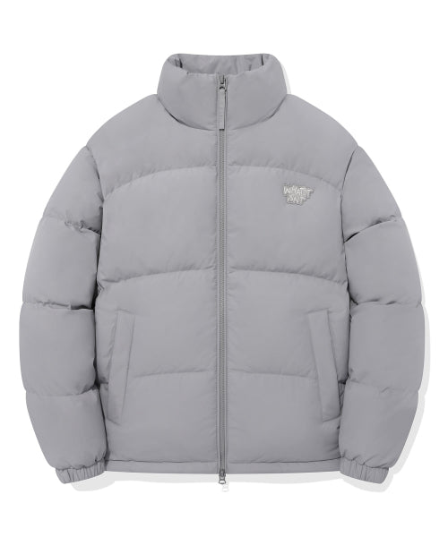 Logo Duck Down Puffin Short Puffer Gray