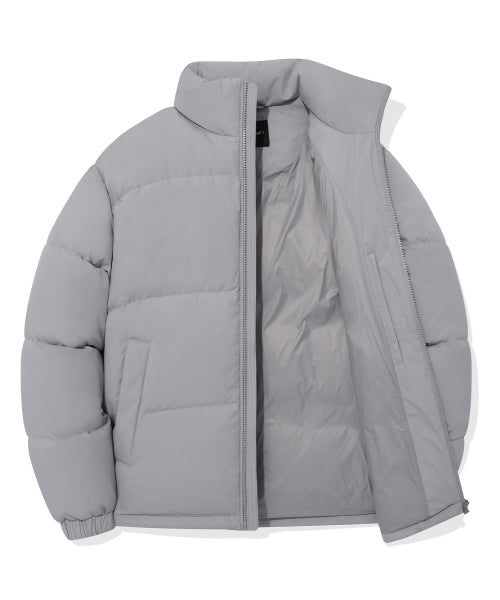 Logo Duck Down Puffin Short Puffer Gray