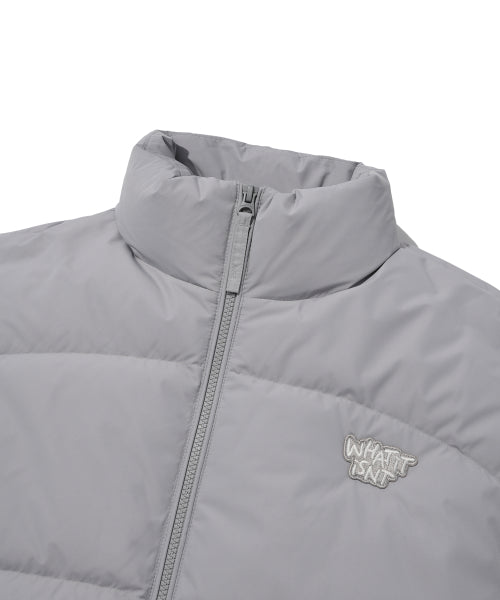 Logo Duck Down Puffin Short Puffer Gray