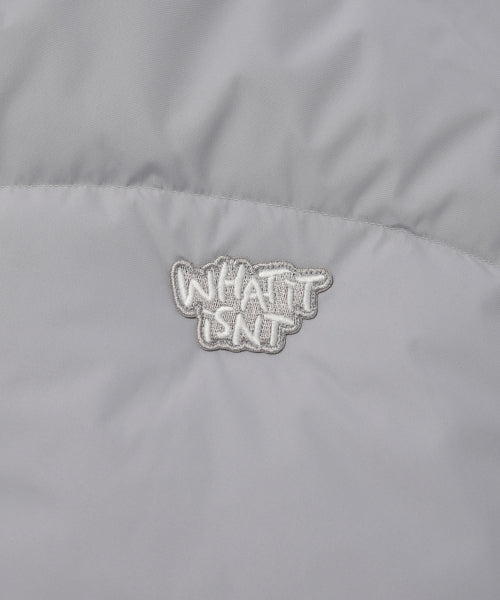 Logo Duck Down Puffin Short Puffer Gray