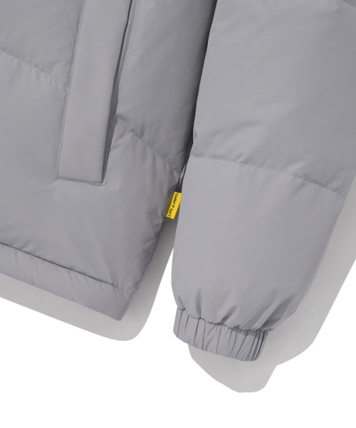 Logo Duck Down Puffin Short Puffer Gray