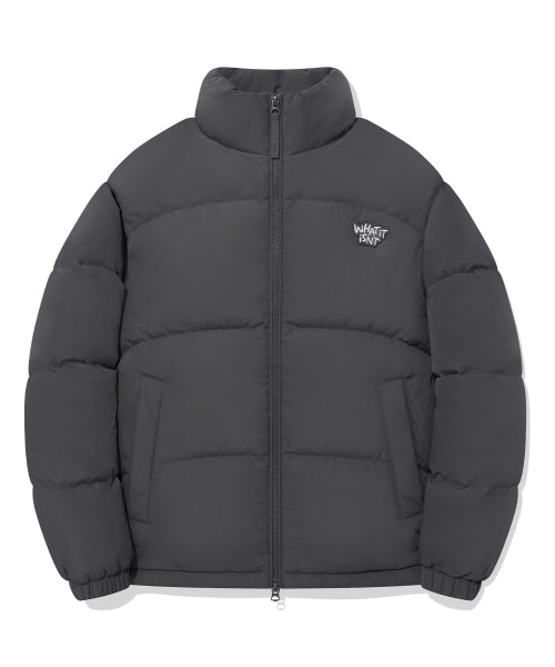 Logo Duck Down Puffin Short Puffer Dark Gray