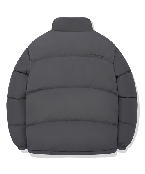 Logo Duck Down Puffin Short Puffer Dark Gray