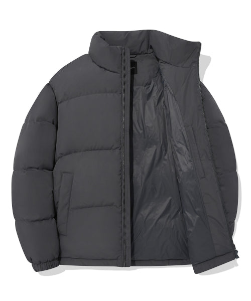 Logo Duck Down Puffin Short Puffer Dark Gray