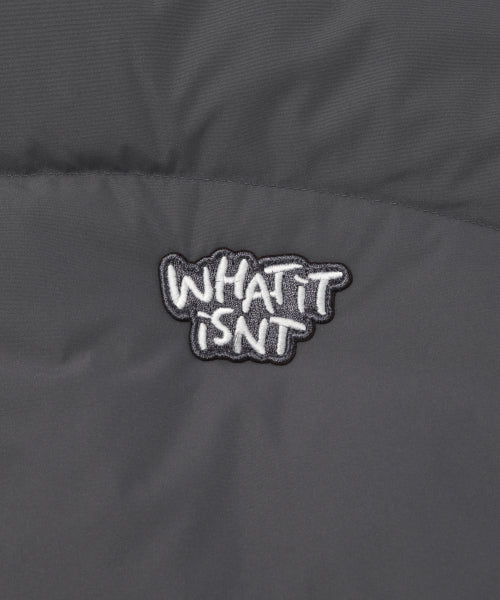 Logo Duck Down Puffin Short Puffer Dark Gray