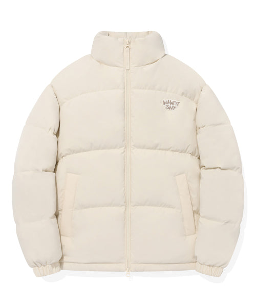Logo Duck Down Puffin Short Puffer Ivory