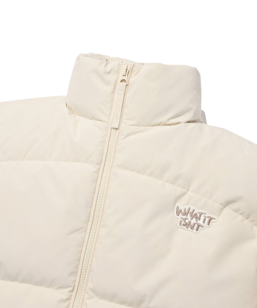 Logo Duck Down Puffin Short Puffer Ivory