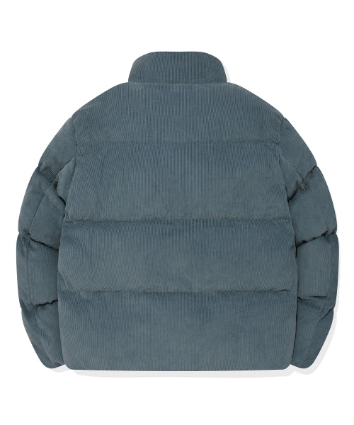Corduroy Short Puffer Blue