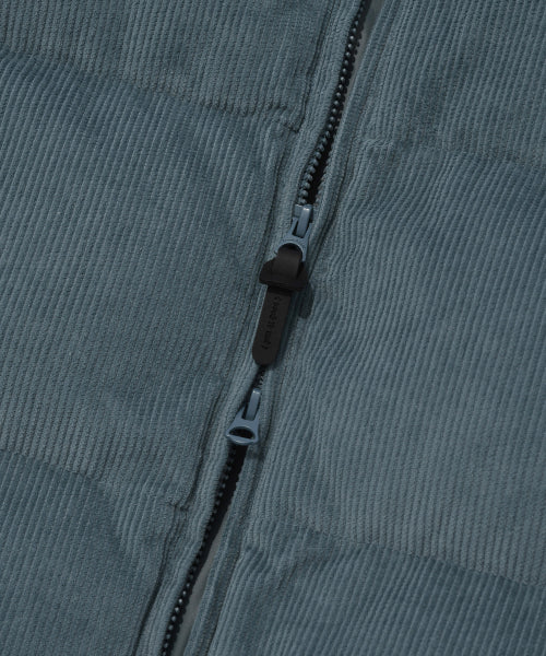 Corduroy Short Puffer Blue