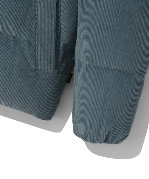 Corduroy Short Puffer Blue