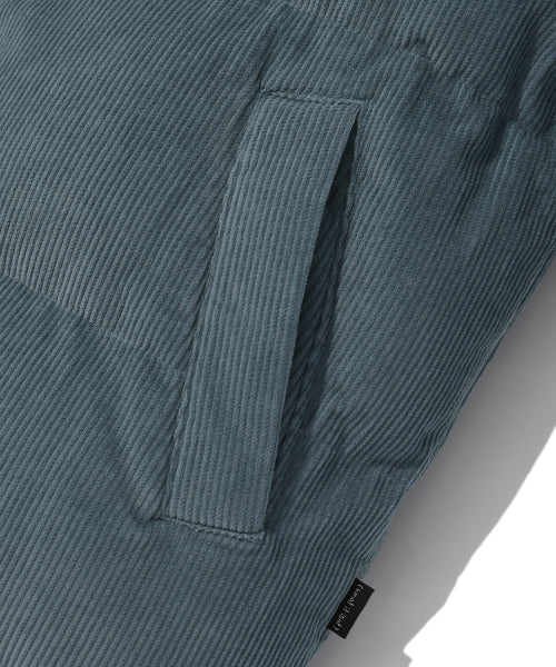 Corduroy Short Puffer Blue