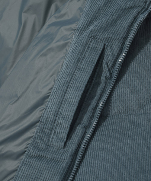 Corduroy Short Puffer Blue