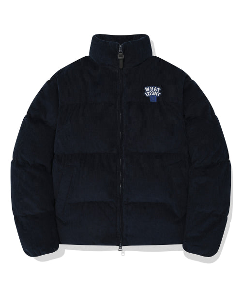 Corduroy Short Puffer Navy