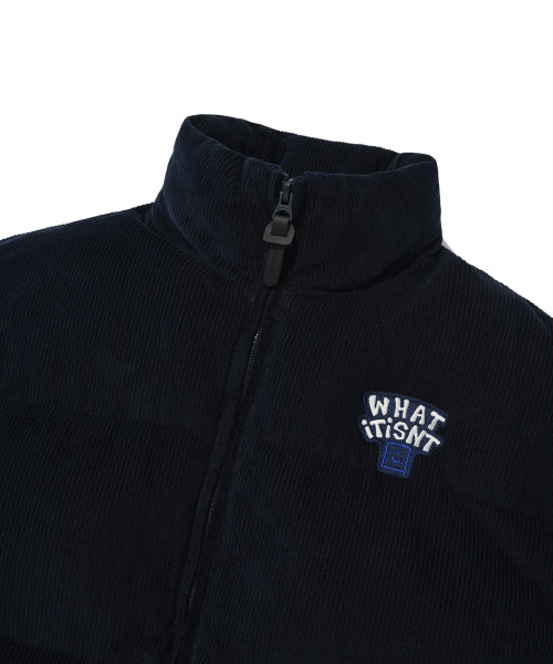 Corduroy Short Puffer Navy