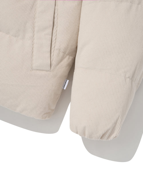 Corduroy Short Puffer Ivory