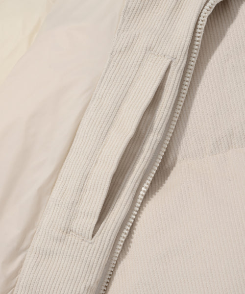 Corduroy Short Puffer Ivory