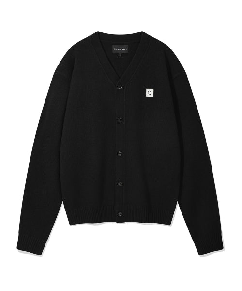 Woolmix V-neck cardigan black