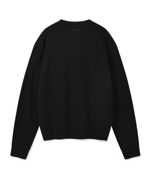 Woolmix V-neck cardigan black