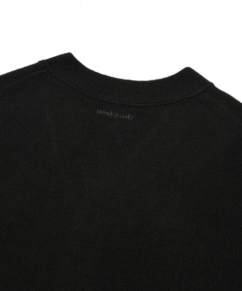 Woolmix V-neck cardigan black