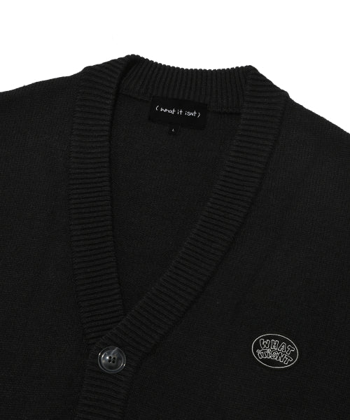 Wappen Knit Cardigan Black