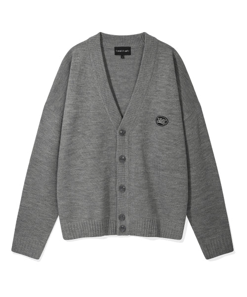 Wappen Knit Cardigan Gray