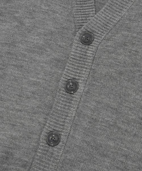 Wappen Knit Cardigan Gray