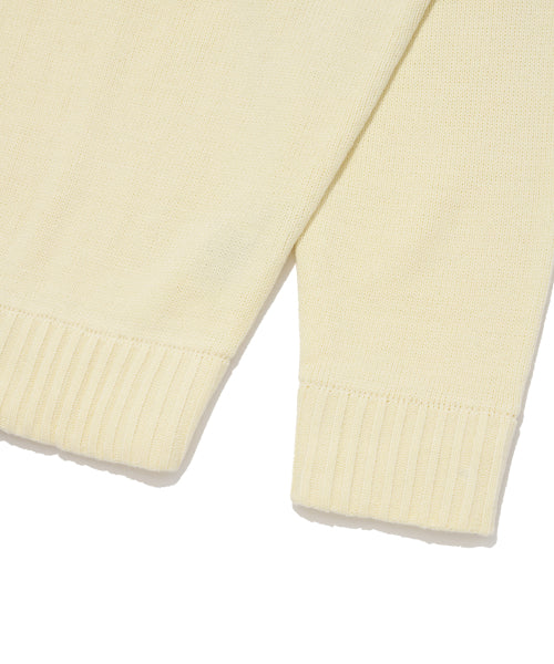 Wappen Knit Cardigan Ivory