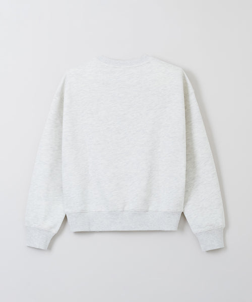 [French Terry] Semi Cropped Round Neck Sweatshirt_SPMWFA9G11