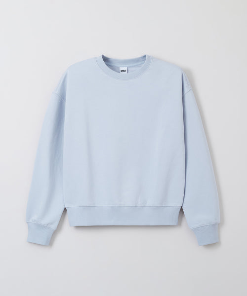 [French Terry] Semi Cropped Round Neck Sweatshirt_SPMWFA9G11