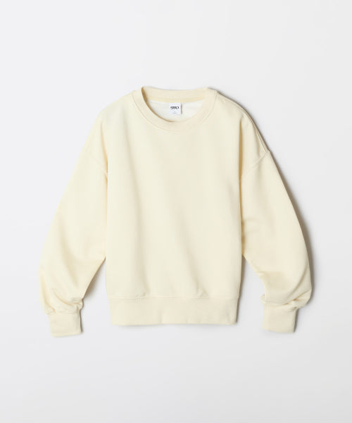 [French Terry] Semi Cropped Round Neck Sweatshirt_SPMWFA9G11