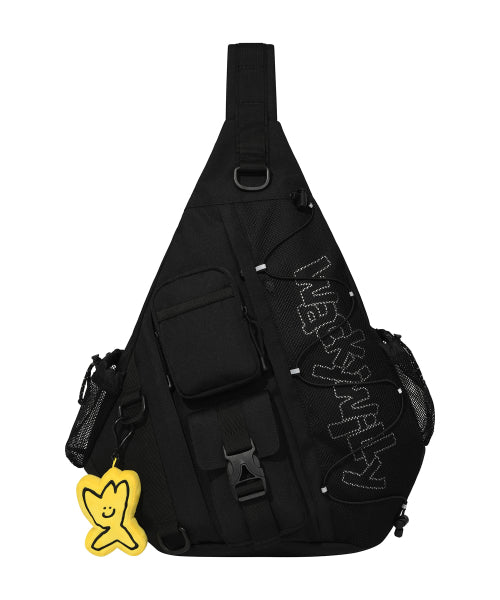 [25SS] Mesh String Utility Bag Black