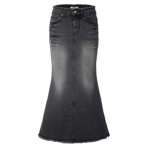 Mermaid Denim Skirt (gray)