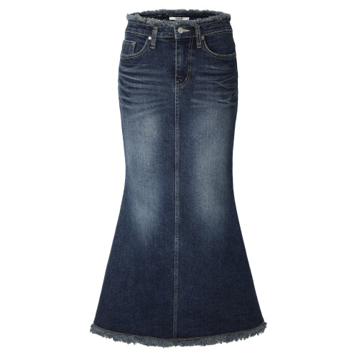 Mermaid Denim Skirt (blue)