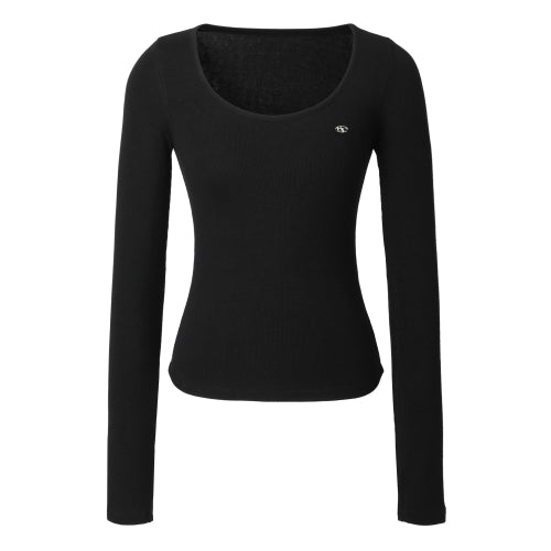 Basic U-neck T-shirt (black)