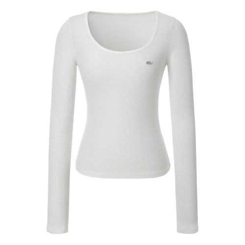 Basic U-neck T-shirt (ivory)