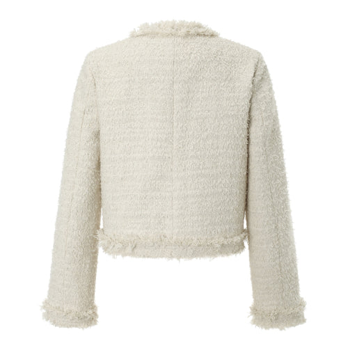 Antique Crop Tweed Jacket (ivory)