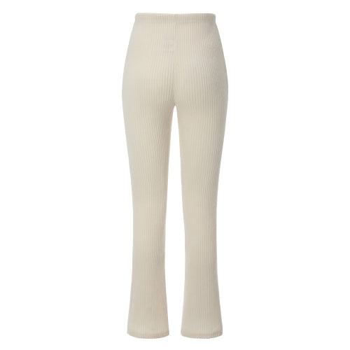 Ribbed Bootcut Leggings (ivory)