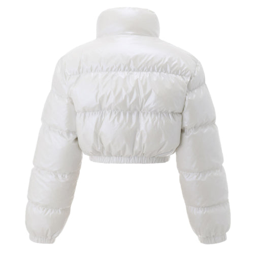 Metal Symbol Glossy Padded Jacket (white)